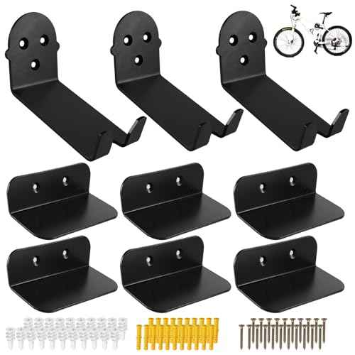 Eapele Bike Pedal Hanger Bicycle Wall Mount Horizontal Hanger, Heavy-duty 10GA Steel Plates Made, Support to 150lb, Compatible with Platform Pedal, Clipless Pedal, and Hybrid Pedal£¨3pcs£©