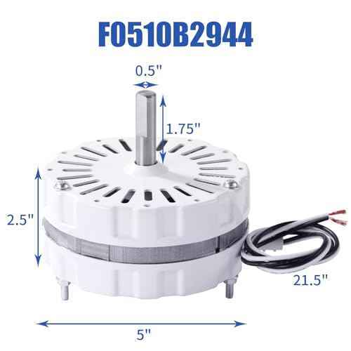 F0510B2497 White Attic Fan Replacement Motor Kit ? Includes F0510B2944 Power Attic Vent Fan Unit, Bridges, and Nylon Locking Nuts ? Compatible with Lomanco 2000 Series