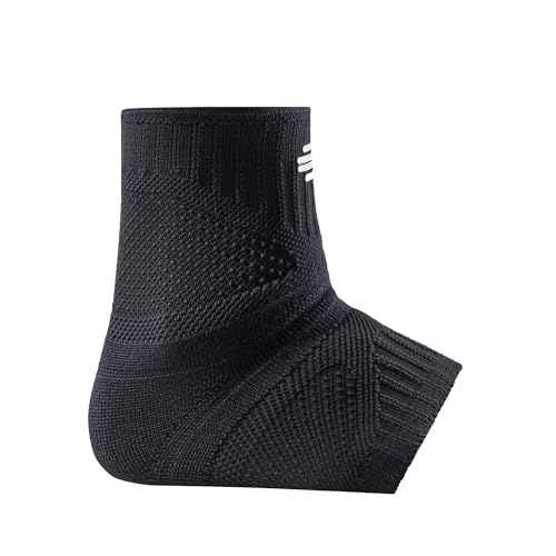 Bauerfeind Sports Ankle Support Dynamic - Ankle Compression Sleeve for Freedom of Movement - 3D AirKnit Fabric for Breathability - Premium Quality & Washable (L, All Black)