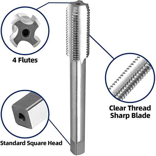 Burkit 7/8"-20 UNEF Tap and Die Set, 7/8 x 20 UNEF Machine Thread Tap and Round Die Right Hand