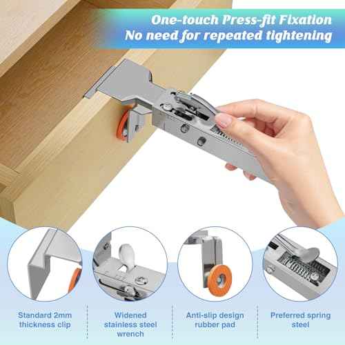 Drawer Front Installation Clamps Adjustable Drawer Fixing Clamp for Cabinet Installation Tools Drawer Front Fixing Clip, 2 Pack Efficient Drawer Face Panel Clamps