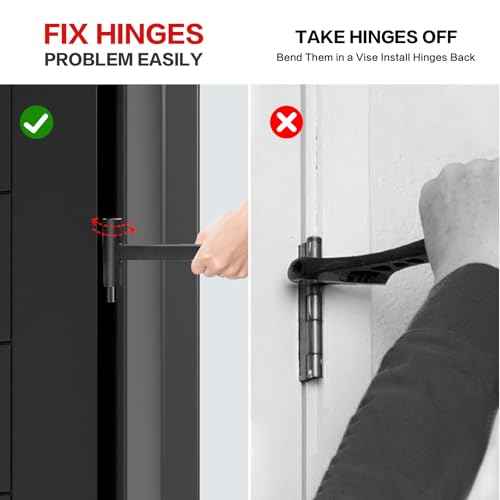 Door Hinge Adjustment Tool - Heavy Weight .134 and .180 Gauge Door Adjustment Tool, Integral Steel Hinge Bender, Hinges Gap Adjusting Wrench | Door Hinges Repair Tool for Standard and Commercial Door