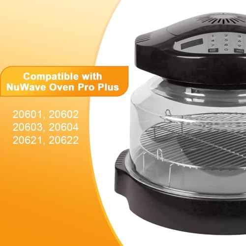 Upgraded Power Dome Compatible with Nuwave ovens, Premium Plastic Lid for Nuwave Pro Plus and Elite Ovens, Clear
