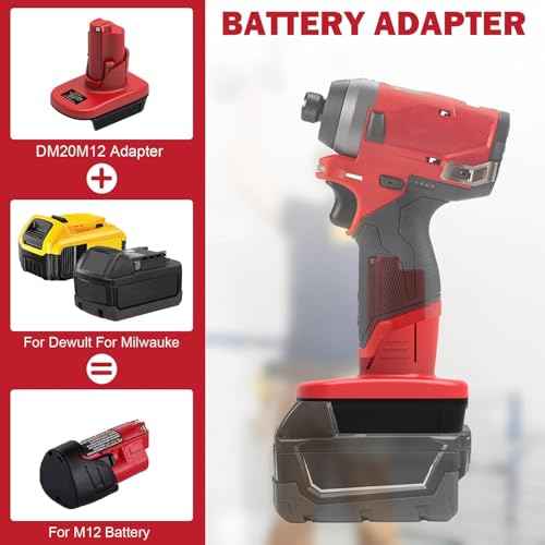 Battery Adapter for M18 to Work for M12 Tool Battery Adaptor,for DeWalt Tool and for Milwaukee Battery Adapter,Power for Milwaukee for M12 Tools