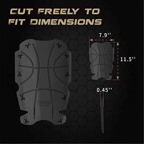 Knee Pad Insert for Work Pants/Bibs, Uniforms, and Tactical Pants, Breathable Knee Pad Inserts for Construction, Flooring, and Garage, 11.5''¡¿7.9''¡¿0.45'', BLACK, 3 Pairs