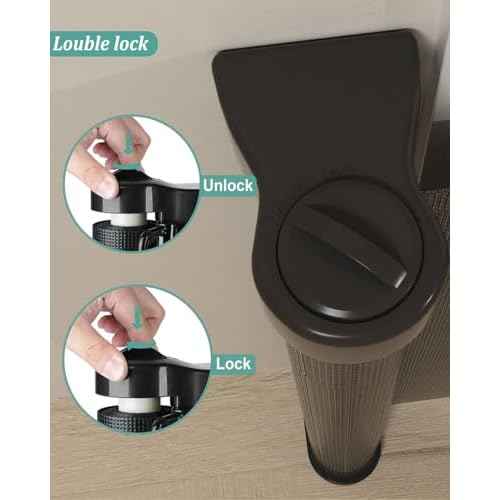 59 inch Retractable Baby Gates 42 inch Tall, Retractable Gate with Reinforced Strip Design to Prevent Crawling Through, 5 FT Retractable Dog Gate for Stairs, Doorways, Hallways, Indoor/Outdoor