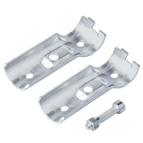 10 Sets T Pipe Clamp Connector for 1-1/4" x 1-1/4" (1.25" OD) Round Tube Frame, Chain Link Fence Tee Clamps, Carbon Steel