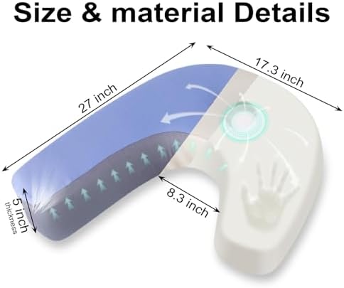 Pillowcase for Side Pillow, J-Shaped Side Sleeper Pillow, 1Pack - (This Item is for AMZTOTD Side Sleeper Pillow ONLY, NOT for Others)