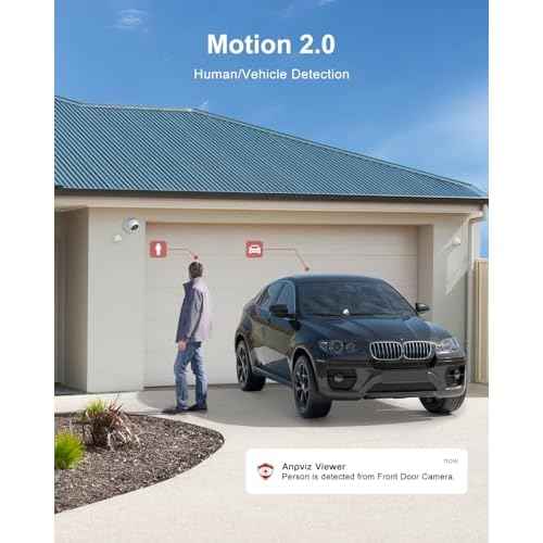 Anpviz 5MP PoE IP Camera, Strobe Red & Blue Light and Audio Alarm, Metal Turret Security Camera Outdoor, Two Way Audio, Smart Color Night Vision, Human Vehicle Detection, 2.8mm Lens, IP67 Waterproof