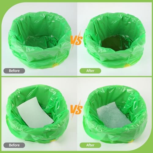 Super Absorbent Bedpan Liners, Medical Grade Value Pack 200 Count, Bedside Commode Pads, Contains Absorbent Gel to Reduce Odor, for Bedside Commode Liners Disposable,Commode Chair,Portable Toilet Bags