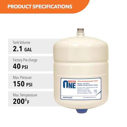 2.1 Gallon Thermal Expansion Tank, 304 Grade Stainless Steel 3/4" MNPT Connection, Butyl Rubber Diaphragm, Prevent hot Water from backflowing into The Cold Water Pipe line