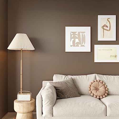 CRE8TIVE Thick Tan Wallpaper for Bedroom 12"x80" Matte Brown Contact Paper Peel and Stick Waterproof Self Adhesive Solid Color Removable Wallpaper for Bathroom Cabinets Shelves