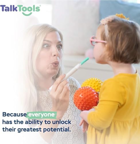TalkTools Sensi Oral Sensory Therapy Tool with Soft Sensi Jaw Tips (Ocean Blue, 10 Tips Set - Ocean Blue)
