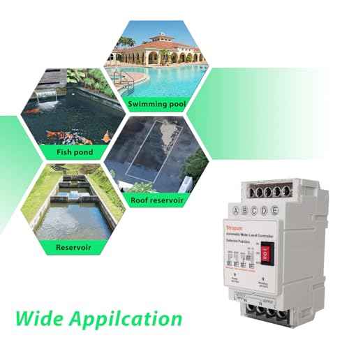 Automatic Water Level Controller AC 110V Liquid Level Sensor Detector Pump Float Switch Control Relay with 6.5ft Detector GL-1