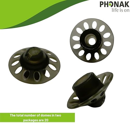 Phonak Open Domes 4.0 – Medium Size (M) – (054-0786) –2 Pack (20 Domes) – Compatible with Marvel, Paradise, Lumity RIC Devices – Original Phonak Replacement