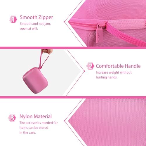 co2CREA Hard Case Replacement for OMRON Evolv Bluetooth Wireless Upper Arm Blood Pressure Monitor BP7000 HEM-7600T-BK (Pink Case)