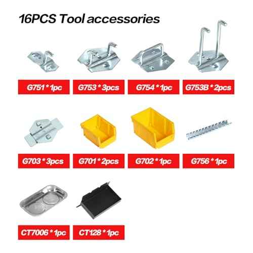 Back Panel for Tool Cart Tool Chest (hook kit)
