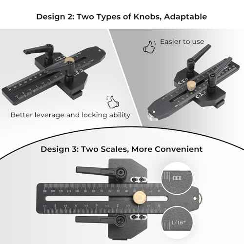 Thin Rip Jig Table Saw Jig Guide, Upgraded Making Repetitive Narrow Strip Cuts, Woodworking Tools Fast Thin Ripping Guide, Fits for 3/4" T Slot, 3/4" U Slot, 3/8" T Slot, for Band Saw Router Table