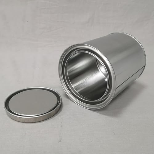 GSHLLO 2 Pcs 500ml Small Metal Paint Cans Empty Paint Storage Containers Craft Paint Pails and Buckets with Lids for Solvents Adhesives or DIY Projects