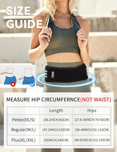 Sacroiliac SI Joint Hip Belt, Lower Back Support Brace for Men Women, Adjustable Pelvic Support Belt for Sciatica, Pelvis, Lumbar & Nerve Pain Relief Devices Trochanter Belt (Plus XL/XXL)