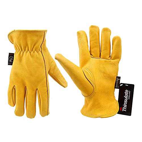 Winter Warm Work Gloves 3M Thinsulate Lining Perfect for Gardening/Cutting/Construction/Motorcycle 1 Pair