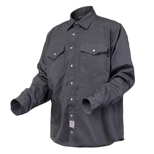 YESWELDER FR Welding Shirts Flame Resistant Lightweight, 100% Cotton NFPA2112 Fire Retardant Welding Jacket for Men Women