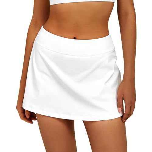 Stelle Women Tennis Skirt Golf Skorts Athletic High Waisted with Pockets Inner Shorts Sport Workout Pleated Pickleball