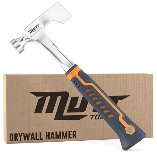Mutt Tools Professional Drywall Hammer Hatchet ? 14oz Head ? Ergonomic Grip ? Lath Hammer for Drywall Installation and Demolition