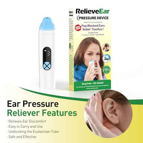 Eustachian Ear Pressure Balancer, Tinnitus Relief for Ringing Ears | Air, Dive and Altitude Use | Safe Ear Relief | White