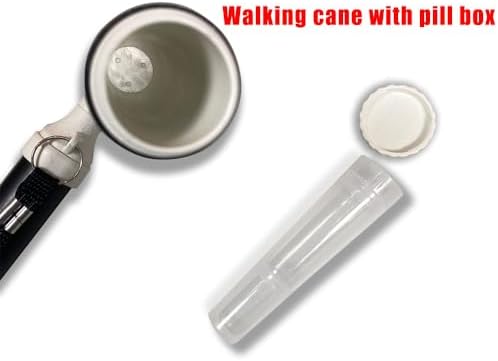 Ruyi Folding Cane for Stability, Walking Cane for Men, Folding Canes for Women Adjustable for Travel, Dual Modes Handle (Sticks or Canes) with Daily Pill Box