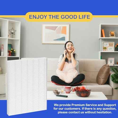 4-Pack D480 True HEPA D4 Replacement Filters Compatible with Winix D480 Air Cleaner Purifier, Item Number 1712-0100-00, Filter D4