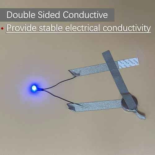 5mm x 20M (0.2in x 65ft) Conductive Cloth Fabric Adhesive Tape, Faraday Tape for EMI Shielding, Interference Signal Blocking, Laptop Mobilephone LCD Repair, Cable Wire Harness Wrapping