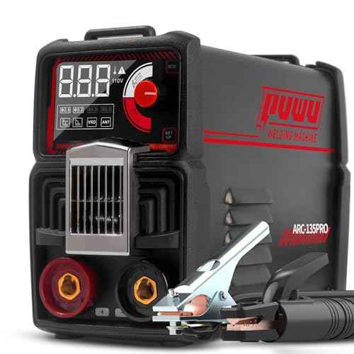 110V 135A Stick Welder Lift Tig Welder Portable Welding Machine with Overheat Protection,Electrode, Digital Screen, Quick Connector with Hot Start - MINI MMA Arc Welder