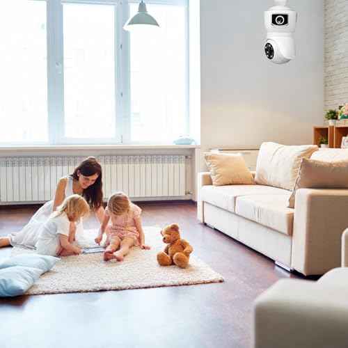 Light Bulb Security Cameras Wireless, 2.4GHz WiFi Light Socket Cam, E27 360¡Æ Light Socket Camera for Home Security, Night Vision, 2-Way Talk, Siren Alarm, Motion Detection