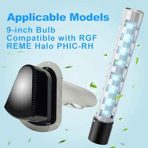 9-inch Bulb Replacement Part for RGF REME Halo PHIC-RH air Purifier, Adjustable Output 9-inch Bulb Replacement Unit