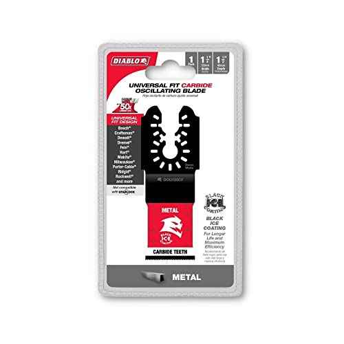 Diablo Amped Steel Demon Universal Fit Carbide Oscillating Blade for Metal - 1-1/4" Cutting Width, 1-1/2" Cutting Depth - DOU125CF