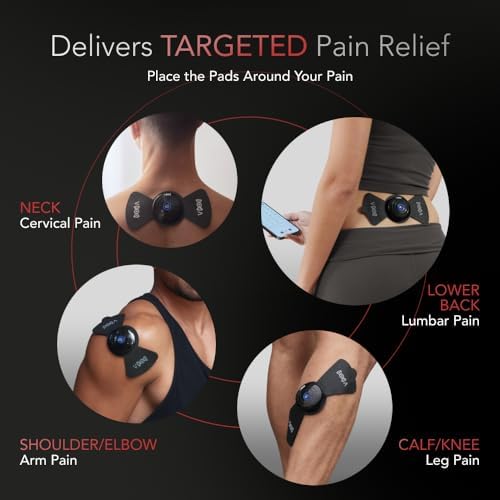 VPOD Wireless TENS Unit - EMS Muscle Stimulator for Pain Relief Therapy with 24 Modes - TENS Massager Electric Stimulation Machine for Sciatica, Back, Neck - FSA/HSA Eligible