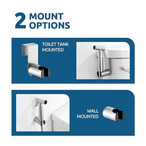 Hot and Cold Handheld Bidet Sprayer for Toilet, Warm Water Bidet with Adjustable Pressure, Hand Held Attachment for Warm Water, Ideal for Feminine Hygiene, Elderly Care, Pet, Cloth, Diaper