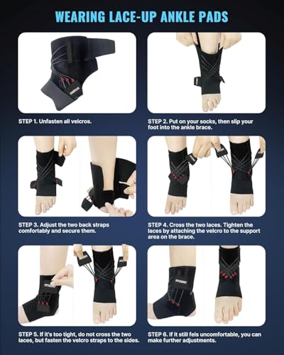 Fit Geno Ankle Brace for Sprained Ankles - Adjustable Breathable Support with Quick-Release Straps for Pain Relief and Swelling Reduction for Men and Women (Left XL/XXL, Ankle size 10.2''-11'')