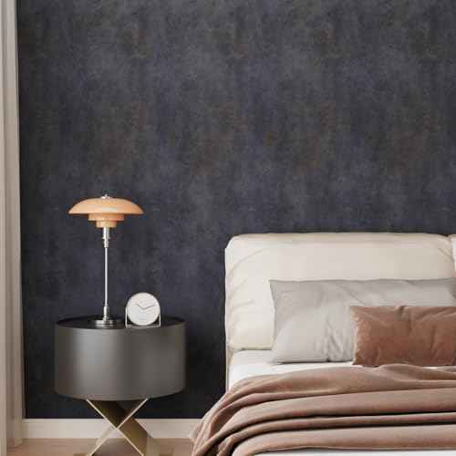 CRE8TIVE Denim Blue Grey Concrete Peel and Stick Wallpaper for Bedroom Bathroom 12"x80" Faux Cement Wallpaper Removable Self Adhesive Industrial Concrete Contact Paper for Cabinets Countertops Walls