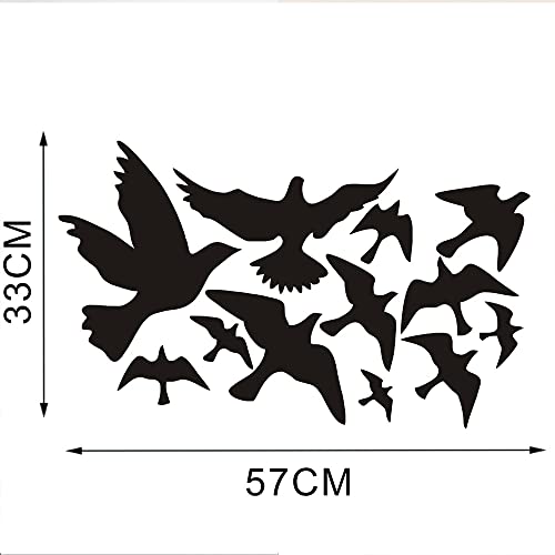 Flying Black Bird Flying High to Sky 3D Removable Vinyl Wall Sticker Mural Decal Art D?cor