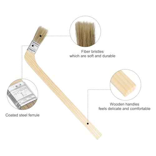 HARFINGTON Paint Brush 2Pcs 1" Brush Width Reusable Variety Angle Bend Brushes Radiator Paint for All Latex Oil Painting Furniture Walls Home Improvement