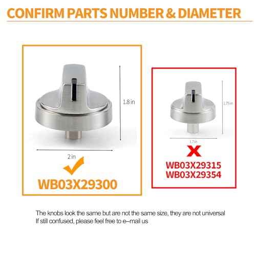atgestore WB03X29300 Stainless Steel Stove Knobs Replacement for GE Stove Parts Gas Range Knobs JGP3030SLSS JGP3036SL1SS JGP3030SL1SS GE Cooktop Knob Metal Control Surface Burner Knobs 4 Pcs
