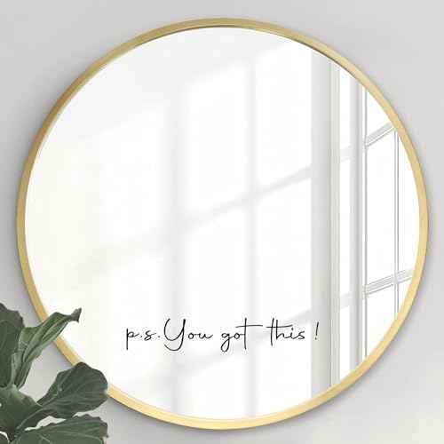 You Got This, Mirror Decal Vinyl Decal, Bedroom Wall Decals, Mirror Sticker for Girls, Positive Affirmation Sticker for Girls Room, Bathroom Shower Door Decals, 11x1.8 inch (Without Mirror)