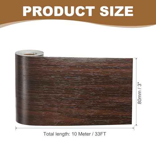 PATIKIL Self Adhesive Wood Grain Repair Tape 33'x 3", Multi-Use Realistic Wood Grain Repair Patch for Furniture Floor Door Table Chair Windows Handicraft DIY, Black Walnut
