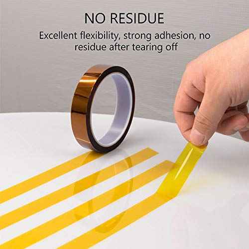 MYJOR Heat Resistant Tape, Kapton Tape for Masking, Soldering, Protecting Circuit Board, Cellphone Data line and Battery 1"(25mm) x 33m x1Roll