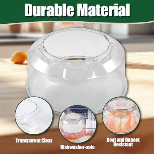 Clear Power Dome Replacement for Nuwave Oven, Plastic Hood Cover for Nuwave Oven Pro Plus, Lightweight Transparent Construction, Impact and Heat Resistant Replacement Dome