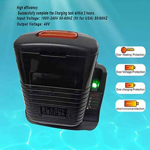 40V MAX Fast Charger Compatible with Black and Decker LCS36 LCS40 for 36V/40V Lithium ion Battery LBX1540 LSW36 LBX2540 LBXR36 LBX36 LST136 LBXR2036 LHT2436 LBX2040...