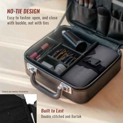 Under NY Sky Salon Scissors Roll Up Holder ? Professional Canvas Pouch Case for Hair Stylists, Barbers & Hairdressers ? Portable Storage Organizer for Hair Cutting Shears & Salon Tools - Black