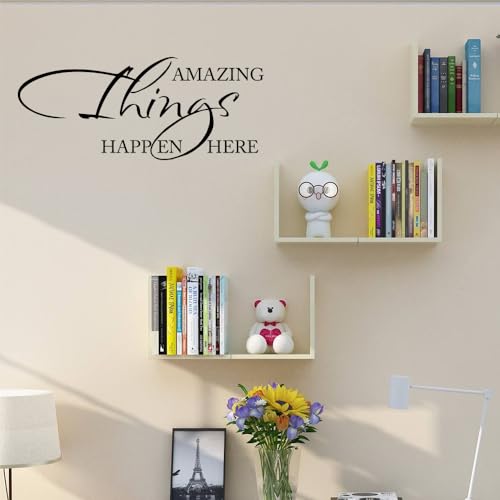Amazing Things Happen Here Vinyl Wall Decal Stickers Saying Home Decor Quotes